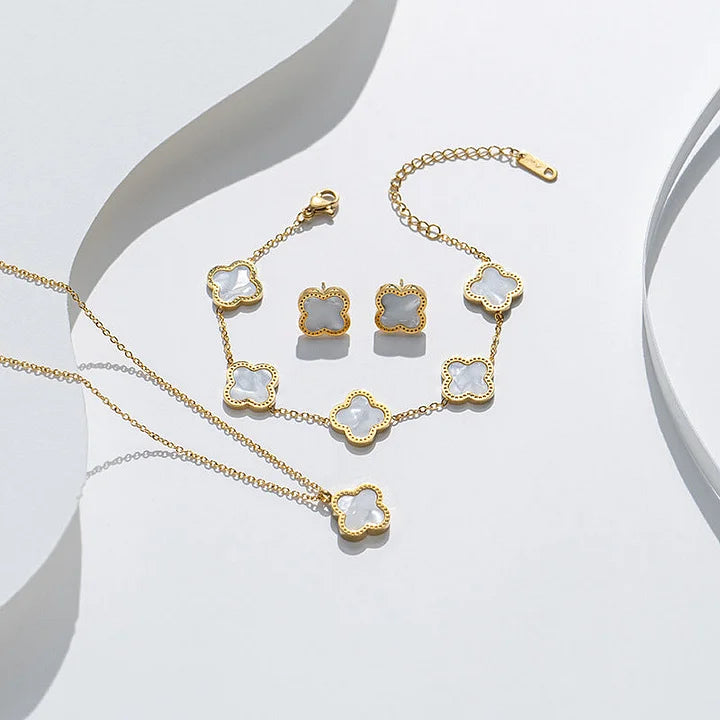 CLOVER Necklace, Bracelet & Earrings Set